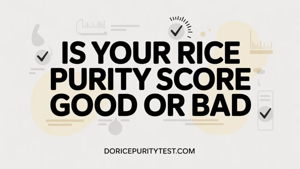 Rice purity test score scale visualization showing ranges from 0 to 100